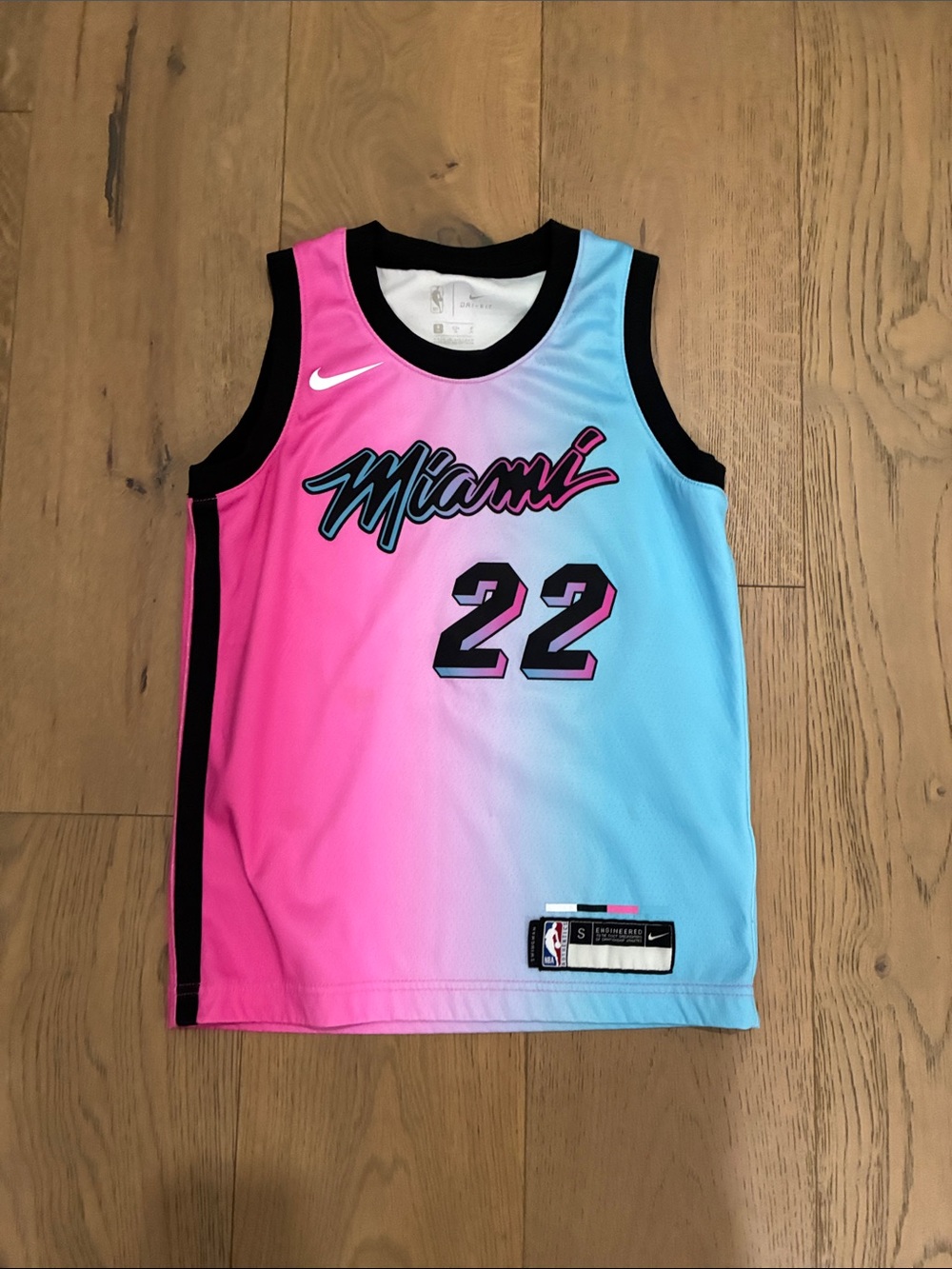 NBA Kids Miami Gradient Basketball Jersey - Pink & Light Blue